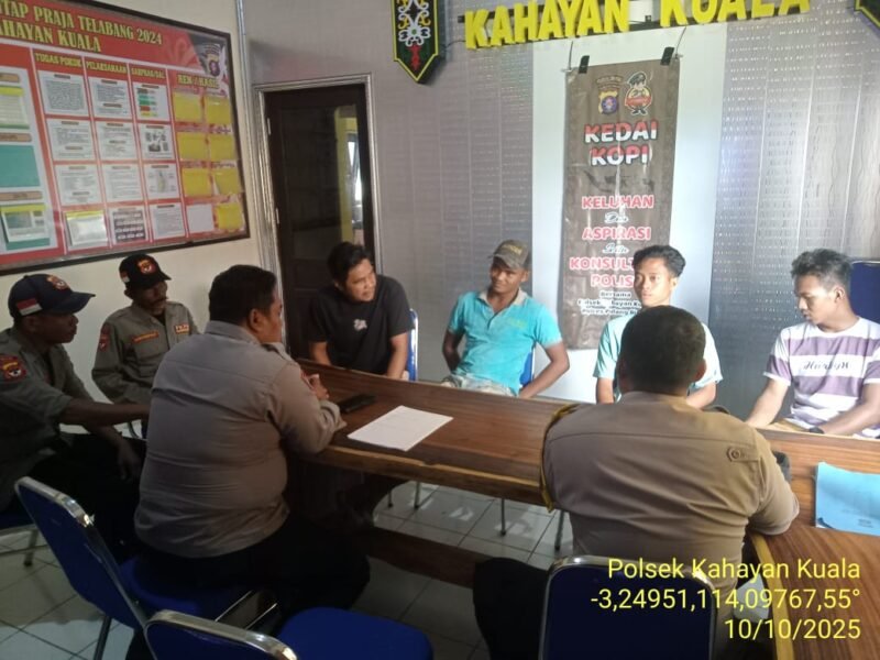 Polsek Kahayan Kuala dengarkan Keluhan dan Harapan Masyarakat Desa Bahaur hilir Kec.Kahayan Kuala
