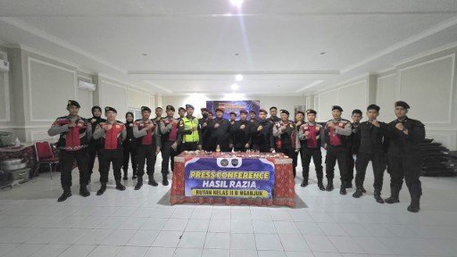 Rutan Nganjuk Adakan Razia Gabungan Berantas Halinar