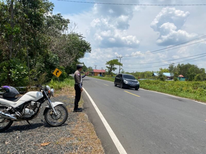 Satlantas Polres Pulang Pisau Gelar Patroli di Daerah Rawan Pelanggaran dan Laka Lantas