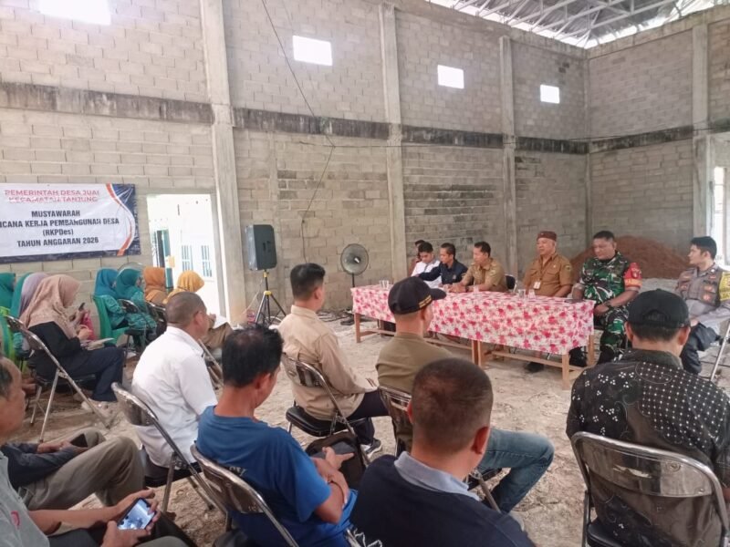 Babinsa Koramil 1008-03/Tanjung Hadiri Musdes Penyusunan RKPDES Tahun 2026 di Desa Juai