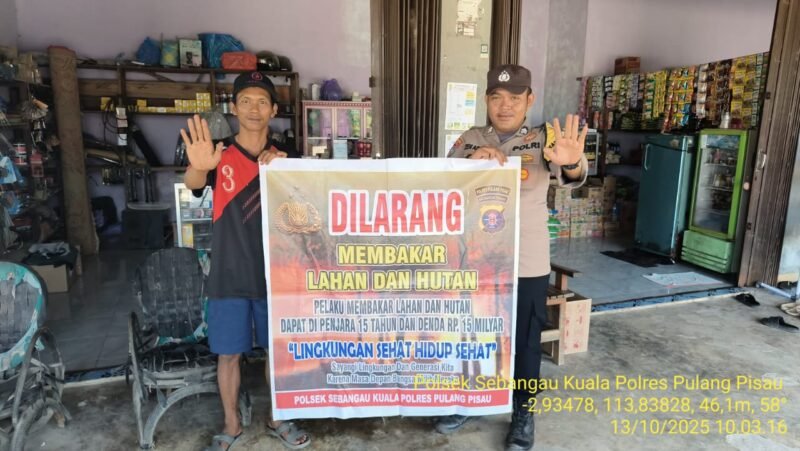 Polsek Sebangau Kuala Laksanakan Sosialisasi Karhutla.