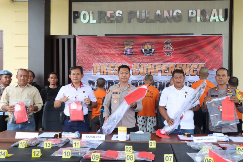 Tiga Kasus Kriminal Diungkap Polres Pulang Pisau: Dari Tewasnya Korban Salah Sasaran hingga Narkoba