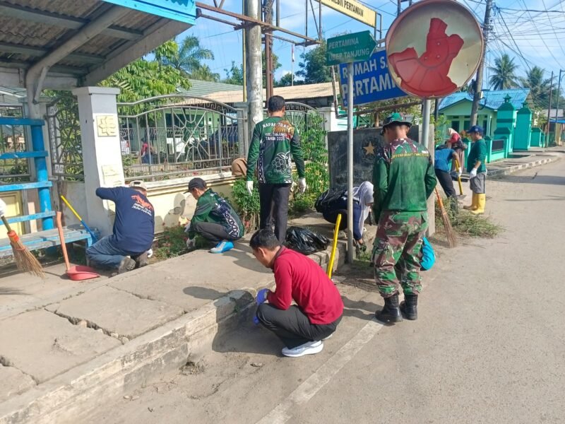 Sinergi Koramil 1008-03/Tanjung dan Forkopimca Wujudkan Lingkungan Bersih Melalui GEMA JALIN