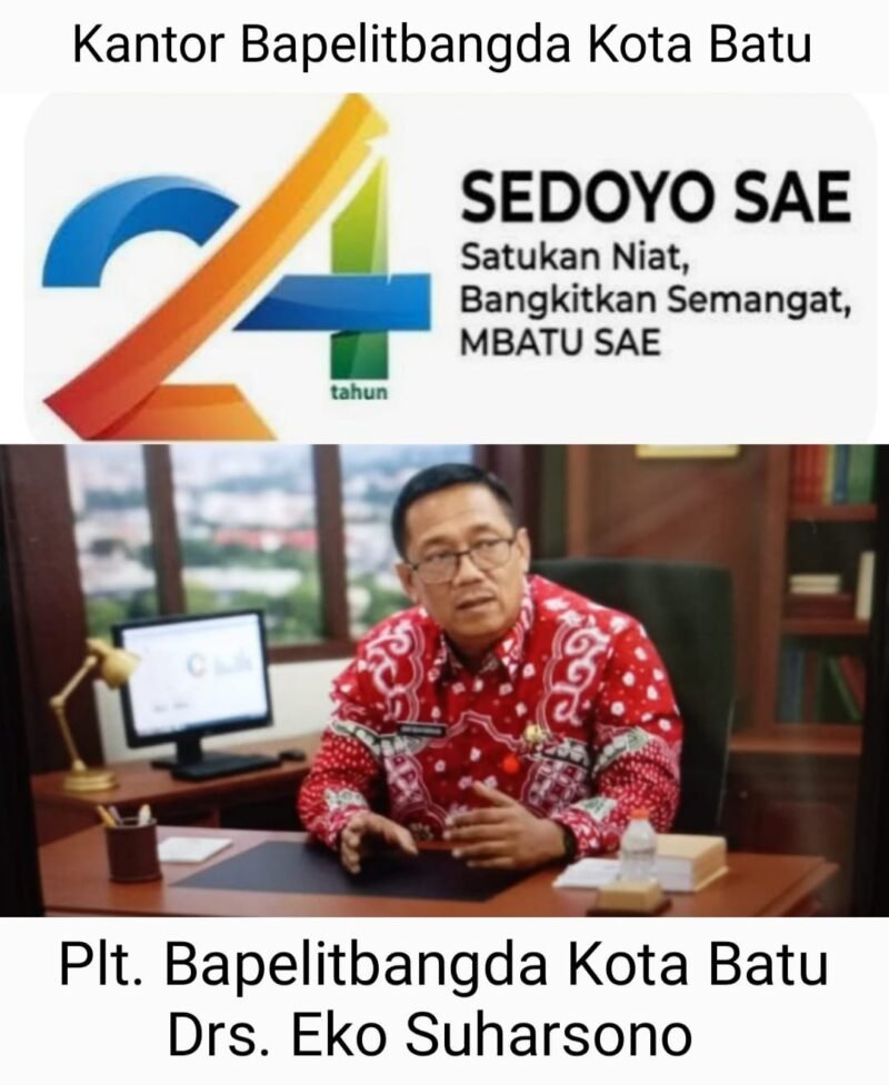 Foto: Kantor Badan Perencanaan Pembangunan ,Penelitian,dan Pengembangan Daerah Kota Batu. Mengucapkan Selamat Hari Jadi Kota Batu Ke-24 Tahun 2025. Semoga Mbatu Sae