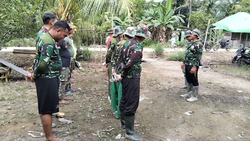 Satgas TMMD ke-126 Kodim 1208/Sambas Tanamkan Disiplin Melalui Apel Pagi