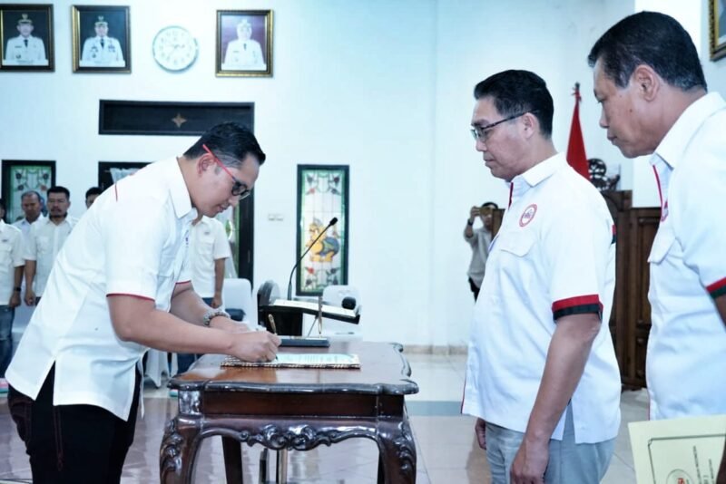 Foto:Kapolres AKBP Raden Erik Bangun Prakasa Pimpin PBVSI Magetan
