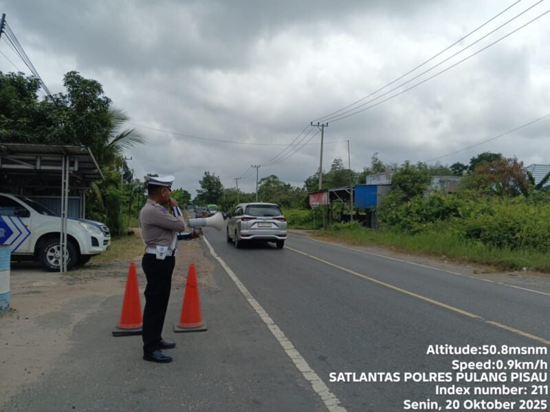 Himbau Kamseltibcarlantas, Satlantas Lakukan Penling di Kota Pulang Pisau