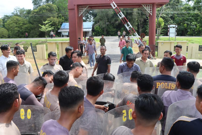 Antisipasi Gangguan Kamtibmas, Polres Pulang Pisau Latihan Penanganan Unjuk Rasa