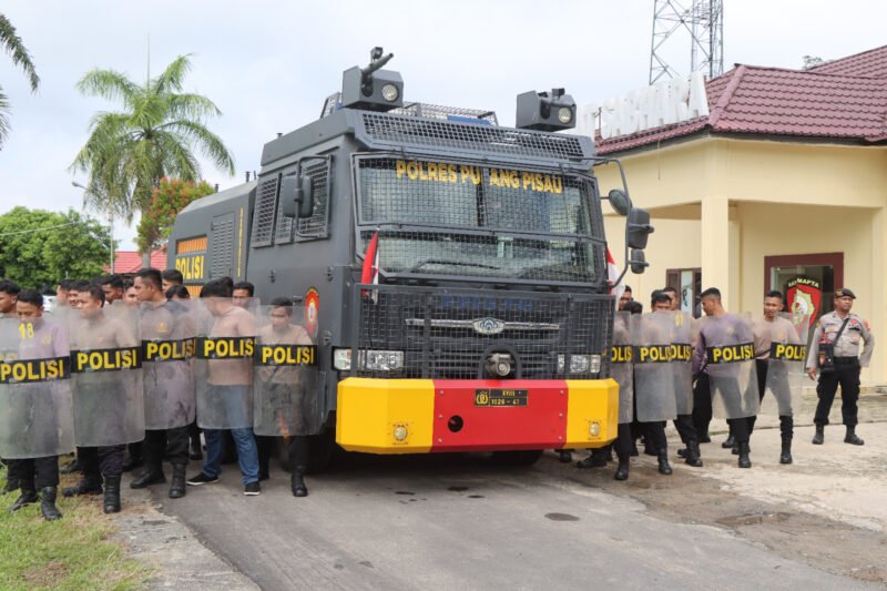 Polres Pulang Pisau Unjuk Kekuatan! Latihan Sispamkota Siap Redam Gejolak Massa
