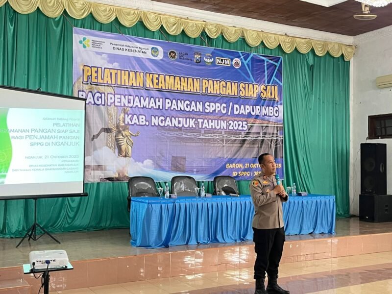 Kapolres Nganjuk Dukung Pelatihan, Keamanan Pangan Siap Saji bagi Penjamah Pangan Foto/istimewah