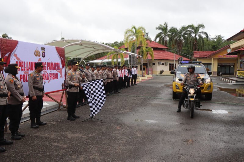 Kapolres Pulang Pisau Bersama Pejabat Utama Lepas Kendaraan Pamapta, Tingkatkan Patroli dan Respons Cepat