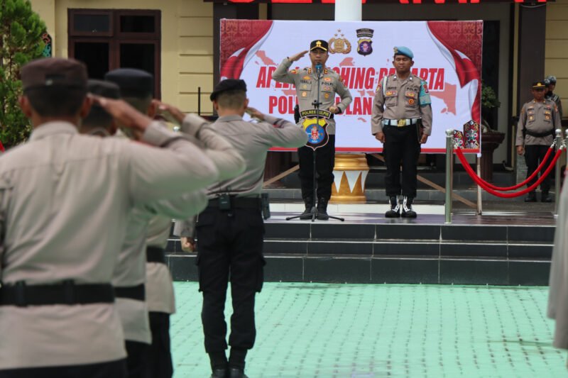 Pamapta Resmi Dilaunching, Kapolres Pulang Pisau Pimpin Apel dan Tegaskan Komitmen Pelayanan Prima