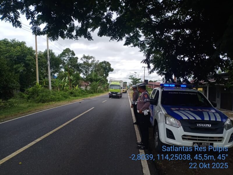 Giat Rutin Dari Satlantas Polres Pulang Pisau Gelar Patroli Pada Kawasan Rawan Laka Serta Rawan Pelanggaran Lalu Lintas