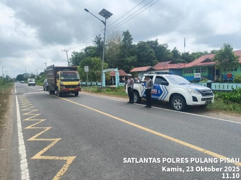 Satlantas Polres Pulang Pisau Patroli di Daerah Rawan Laka Lantas