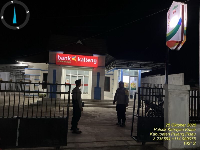 Rutinitas Personil Polsek Kahayan Kuala melaksanakan kegiatan Patroli Kamtibmas pada malam hari guna cegah terjadinya bahaya tindak kejahatan, Kali ini dengan sasaran Objek Vital dan fasilitas Umum juga daerah rawan Kejahatan, guna cipta Sitkamtibmas yang aman terkendali