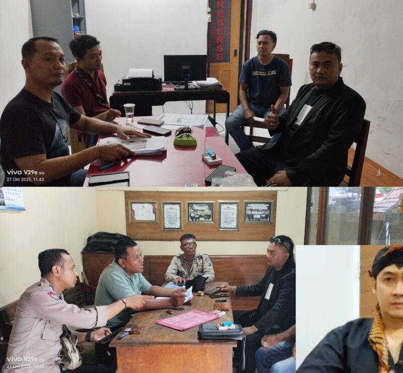 Ketua BAI Dampingi Klien nya Bertemu Dengan Admin Pojok Jatirogo (foto/targetnews.id/mamik)