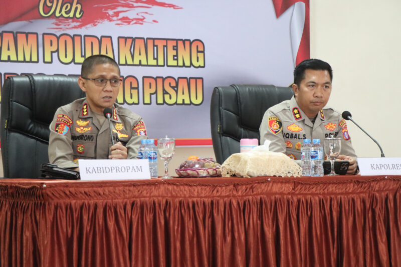 Perkuat Etika dan Disiplin, Polres Pulang Pisau Terima Supervisi Bidpropam Polda Kalteng