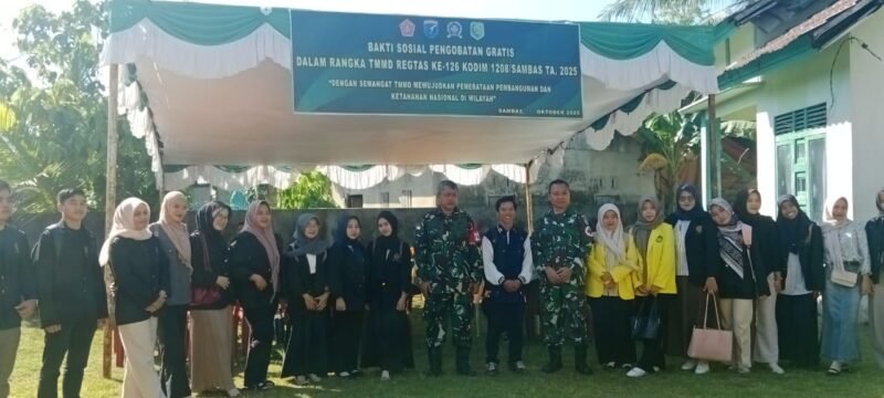 Mahasiswa UNISSAS Ikut Ambil Bagian Dalam Kegiatan TMMD Regtas ke-126 Kodim 1208/Sambas