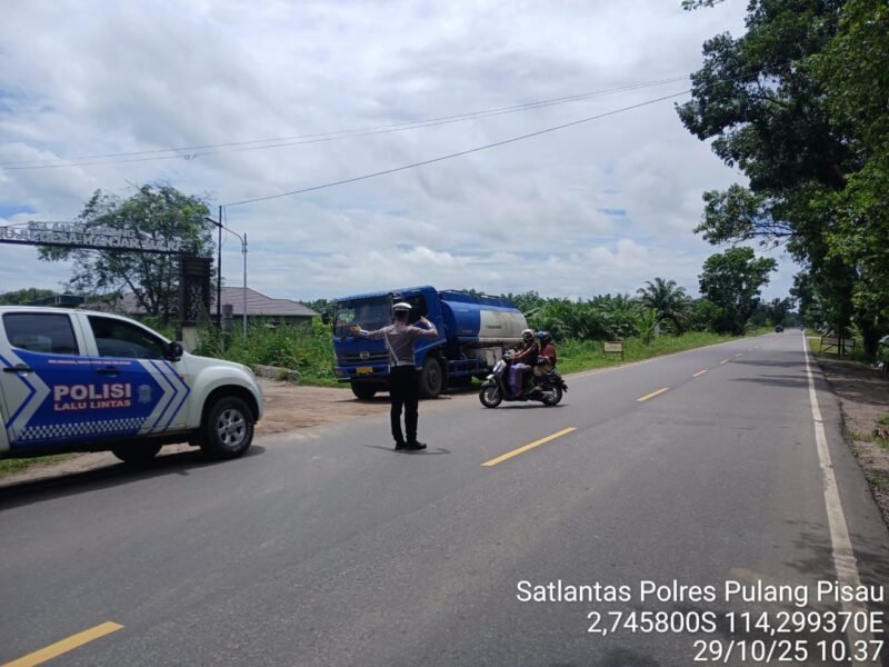 Satlantas Polres Pulang Pisau Gelar Patroli Daerah Rawan Pelanggaran dan Laka Lantas