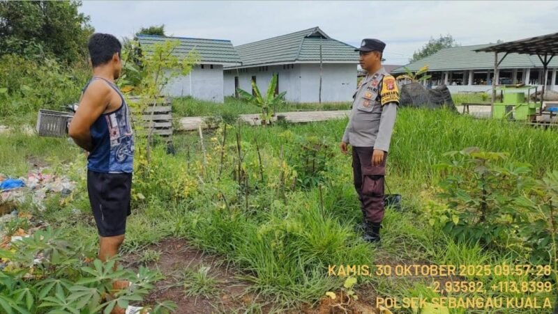 Mendukung program pemerintah tentang Ketahanan Pangan Bhabinkamtibmas imbau masyarakat untuk bertani jenis tanaman panga