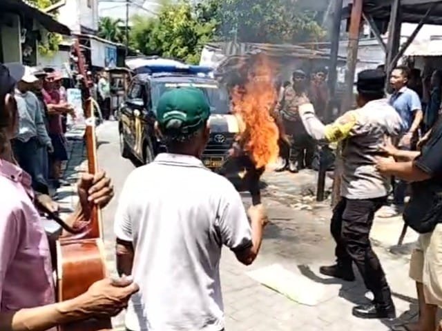 Residivis Curanmor, di Jojoran Surabaya Nyaris Tewas Terbakar Usai Dihajar Warga