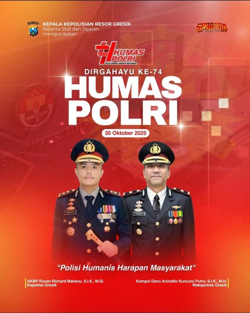 Dalam rangka memperingati Hari Ulang Tahun ke-74 Humas Polri, Polres Gresik (foto/istimewah)