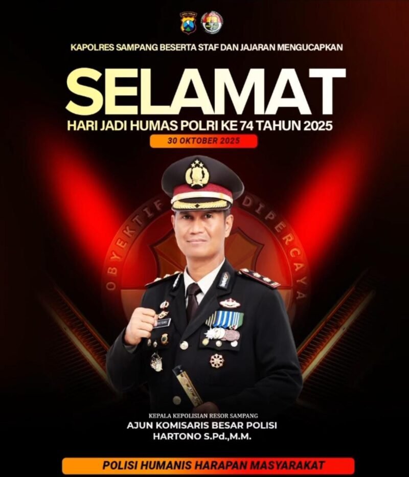 Kapolres Sampang , Beserta Staf dan Bhayangkari Ucapan Selamat Hari Jadi ke-74 Humas Polri (foto/istimewah)