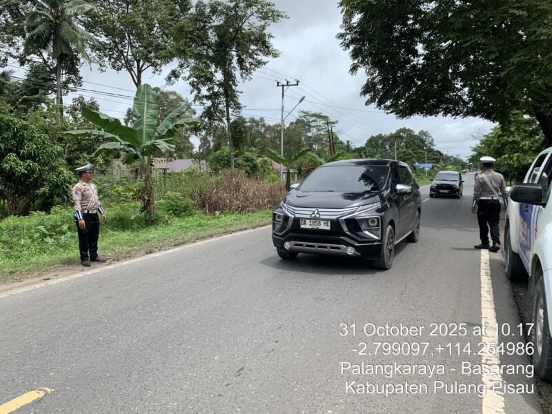 Satlantas Polres Pulang Pisau Gelar Patroli Wilayah dan Pantau Lokasi Rawan Laka Lantas