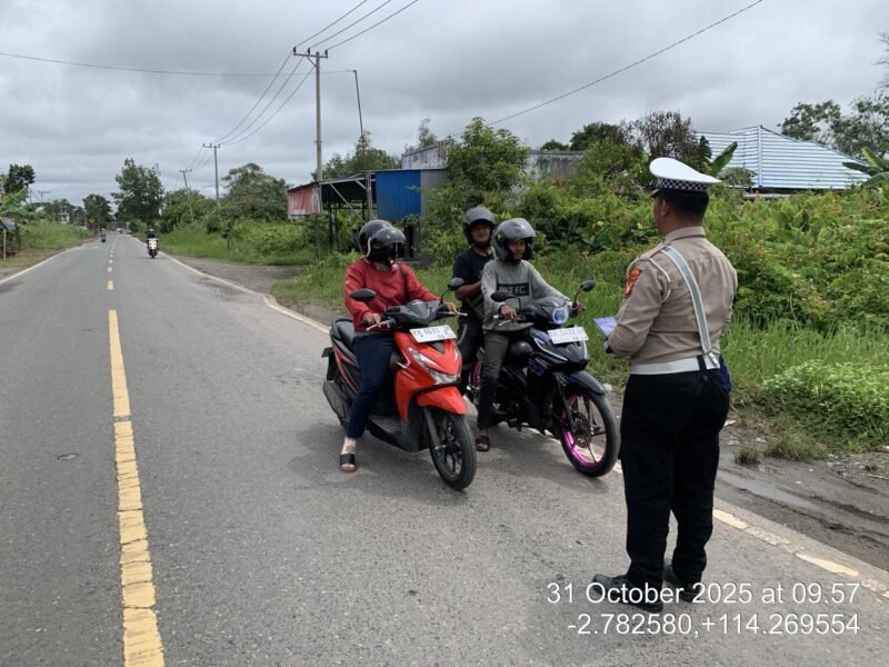 Satlantas Polres Pulang Pisau Intensifkan Patroli dan Himbauan Kamseltibcarlantas