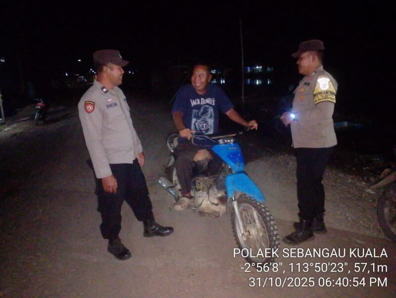Polsek sebangau kuala gencarkan giat KRYD dimalam hari