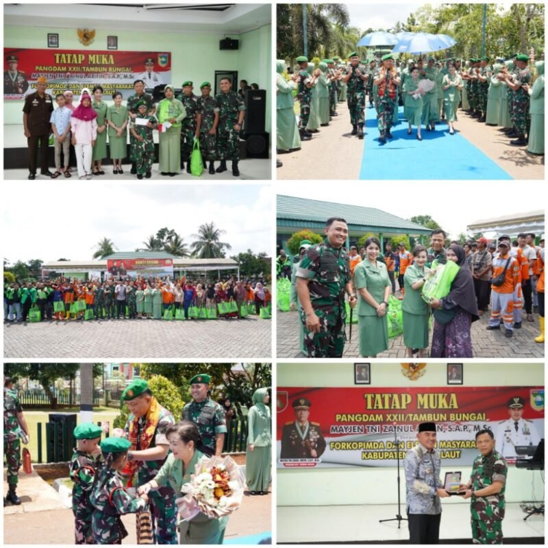 Pangdam XXII/Tambun Bungai Disambut Bupati Dan Jajaran Forkopimda, Tokoh Agama Serta Masyarakat Tanah Laut