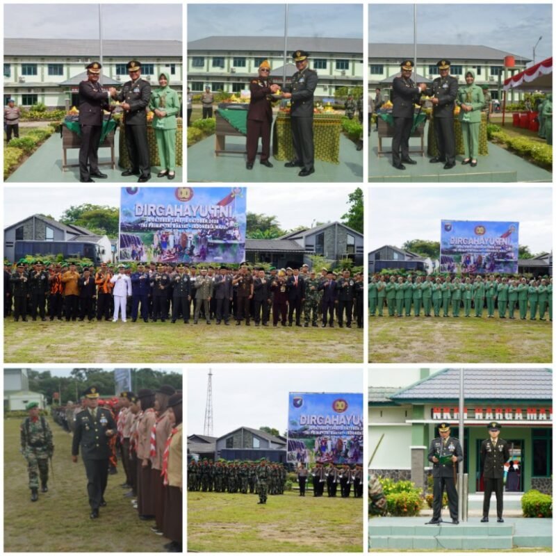 Peringati HUT TNI Ke 80 Tahun 2025 Kodim 1208/Sambas Gelar Upacara