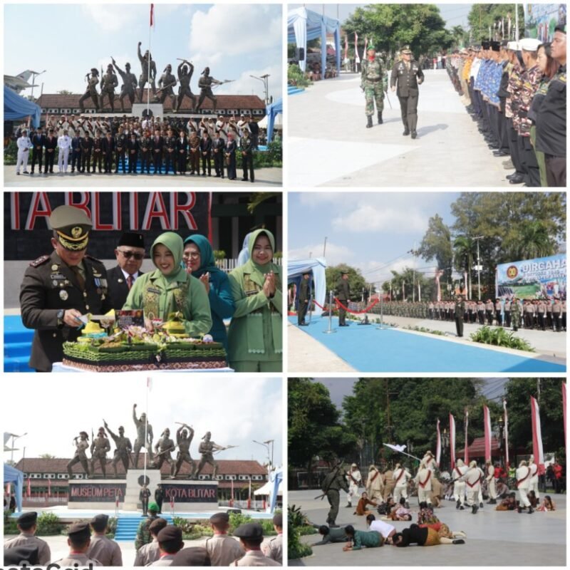 Kodim 0808/Blitar Gelar Upacara HUT Ke 80 TNI di Monumen PETA, Teguhkan Semangat “TNI Prima, TNI Rakyat, Indonesia Maju”