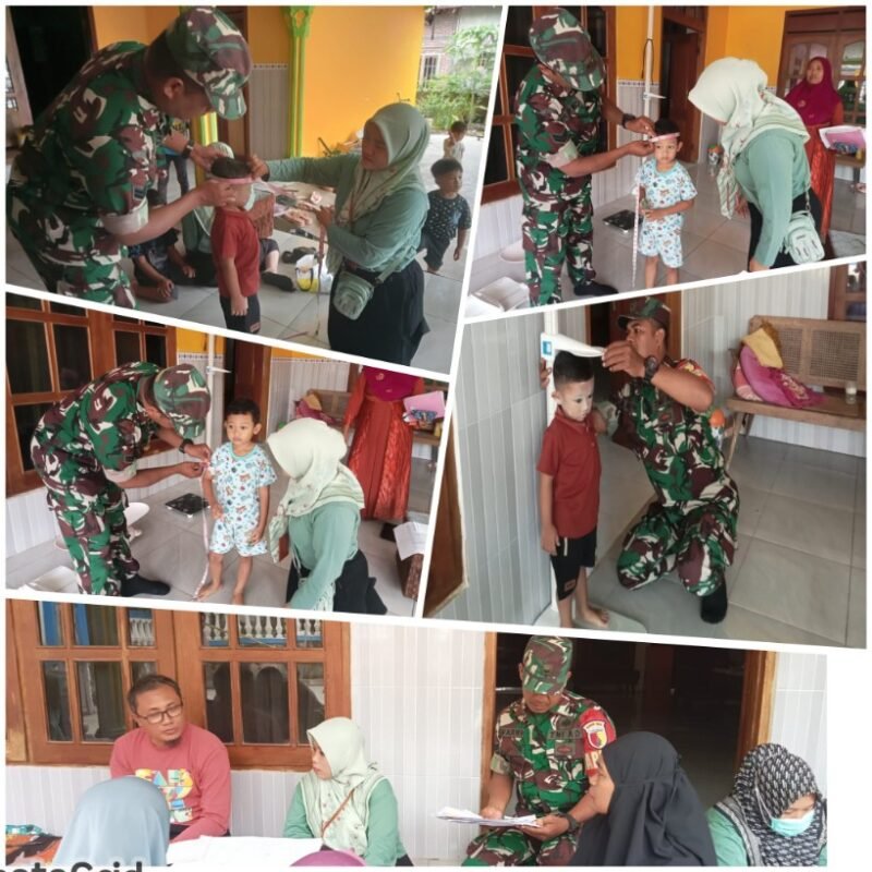Babinsa Panggungasri Dampingi Kegiatan Posyandu, Wujud Kepedulian Terhadap Kesehatan Warga