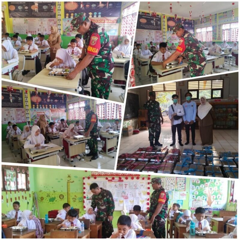 Babinsa Kodim 1009/Tanah Laut Awasi Pelaksanaan Program Makan Bergizi Gratis di Desa Panggung