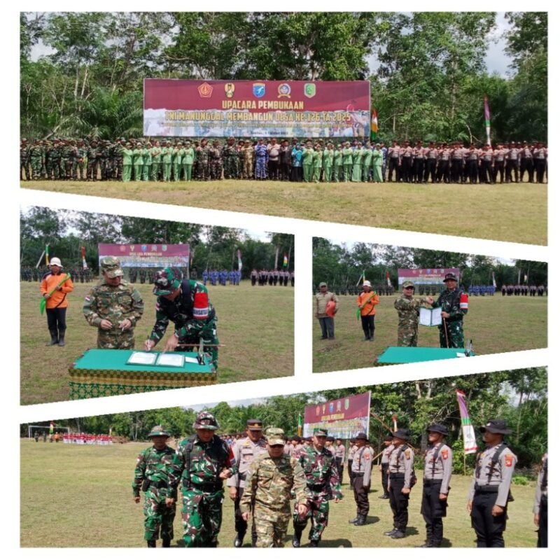 TMMD Regtas ke-126 Kodim 1208/Sambas Resmi Dibuka Wujud Sinergi TNI dan Masyarakat Untuk Pemerataan Pembangunan dan Ketahanan Nasional di Wilayah