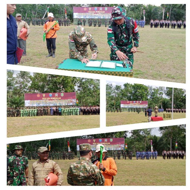 Anggota Satgas TMMD, Regtas ke-126 Kodim 1208/Sambas Ikuti Upacara Pembukaan
