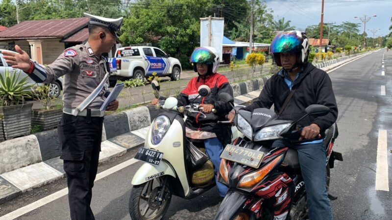 Satlantas Polres Pulang Pisau Intensifkan Patroli dan Himbauan Kamseltibcarlantas