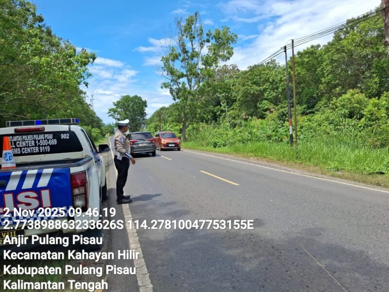 Satlantas Polres Pulang Pisau Gelar Patroli Wilayah dan Pantau Lokasi Rawan Laka Lantas