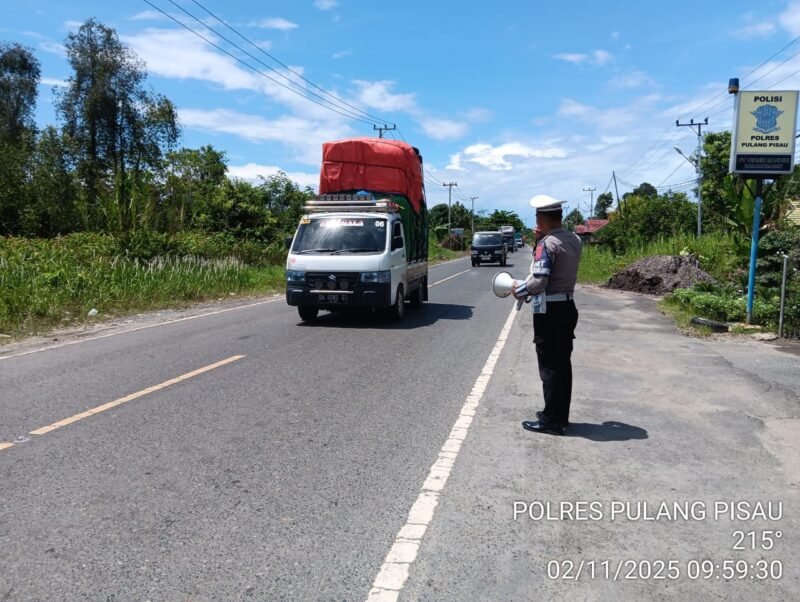 Himbau Kamseltibcarlantas, Satlantas Lakukan Penling di Kota Pulang Pisau