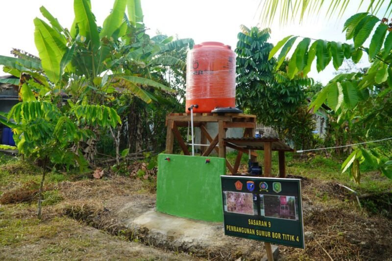 Air Bersih di Desa Ratu Sepudak Terpenuhi Melalui Program TMMD Regtas ke-126 Kodim 1208/Sambas