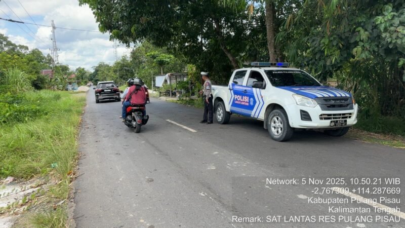 Satlantas Polres Pulang Pisau Gelar Patroli di Daerah Rawan Pelanggaran dan Laka Lantas