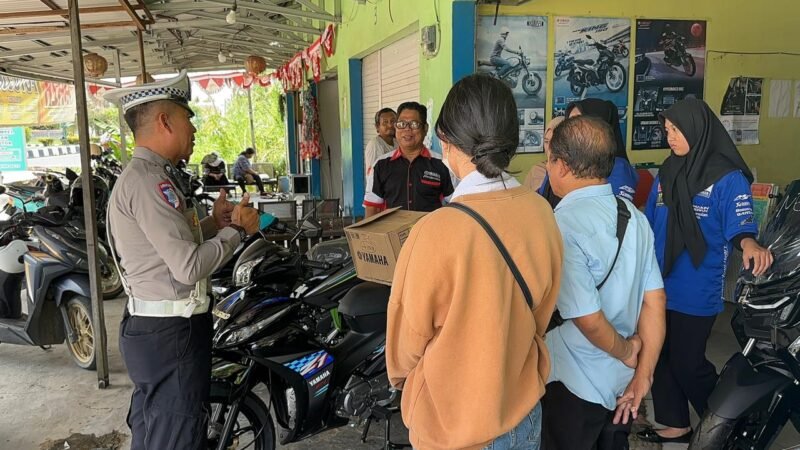 Polantas Menyapa, Unit Turjawali Satlantas Polres Pulang Pisau Sambangi Ojek Pangkalan