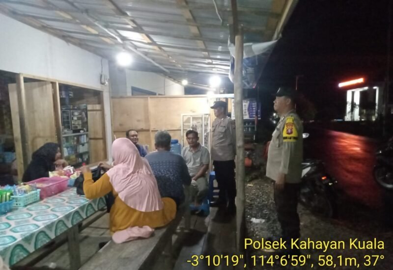 Polsek Kahayan Kuala giat KRYD berupa Patroli Kamtibmas guna Cegah Kriminalitas & Premanisme.