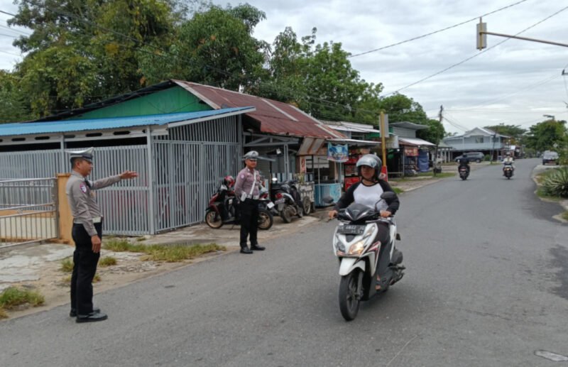 Bantu Kelancaran Lalu Lintas, Sat Lantas Polres Pulang Pisau Gelar
