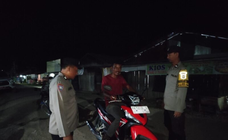 Polsek sebangau kuala gencarkan giat KRYD dimalam hari