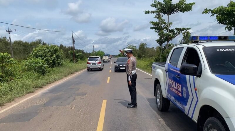 Satlantas Polres Pulang Pisau Gelar Patroli Wilayah dan Pantau Lokasi Rawan Laka Lantas