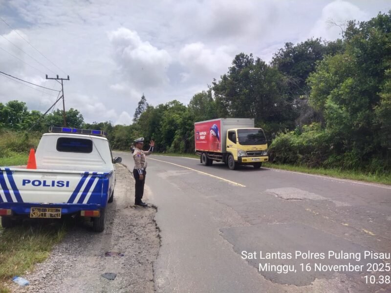 Satlantas Polres Pulang Pisau Gelar Patroli Wilayah dan Pantau Lokasi Rawan Laka Lantas