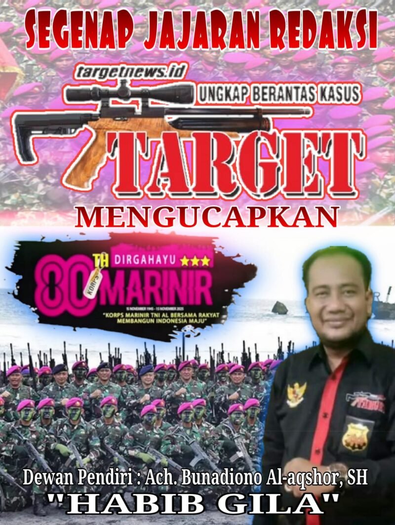 Targetnews.id, mengucapkan Selamat Ulang Tahun ke-80 Korps Marinir TNI AL (foto) TargetNews.id