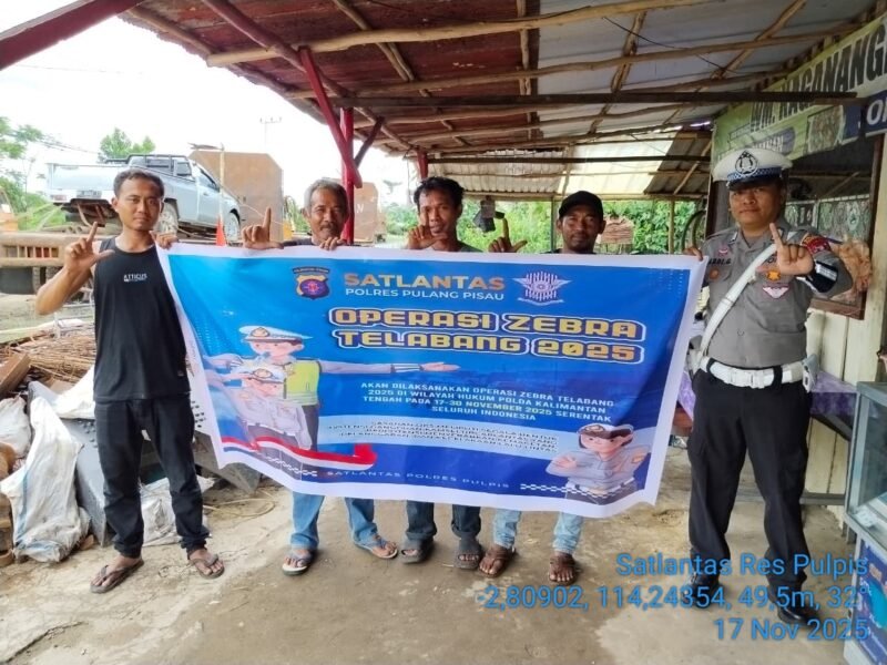 TargetNews.ID/Redaksi/Foto/Satuan Lalu Lintas - Satuan Lalu Lintas (Satlantas) Polres Pulang Pisau telah melaksanakan kegiatan sosialisasi akbar terkait pelaksanaan Operasi Zebra Telabang 2025. Kegiatan ini berlangsung pada hari Senin, 17 November 2025, mulai pukul 08.00 WIB